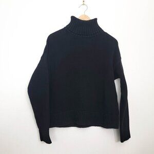 Molly Moorkamp Cotton Turtleneck Sweater in Black XS